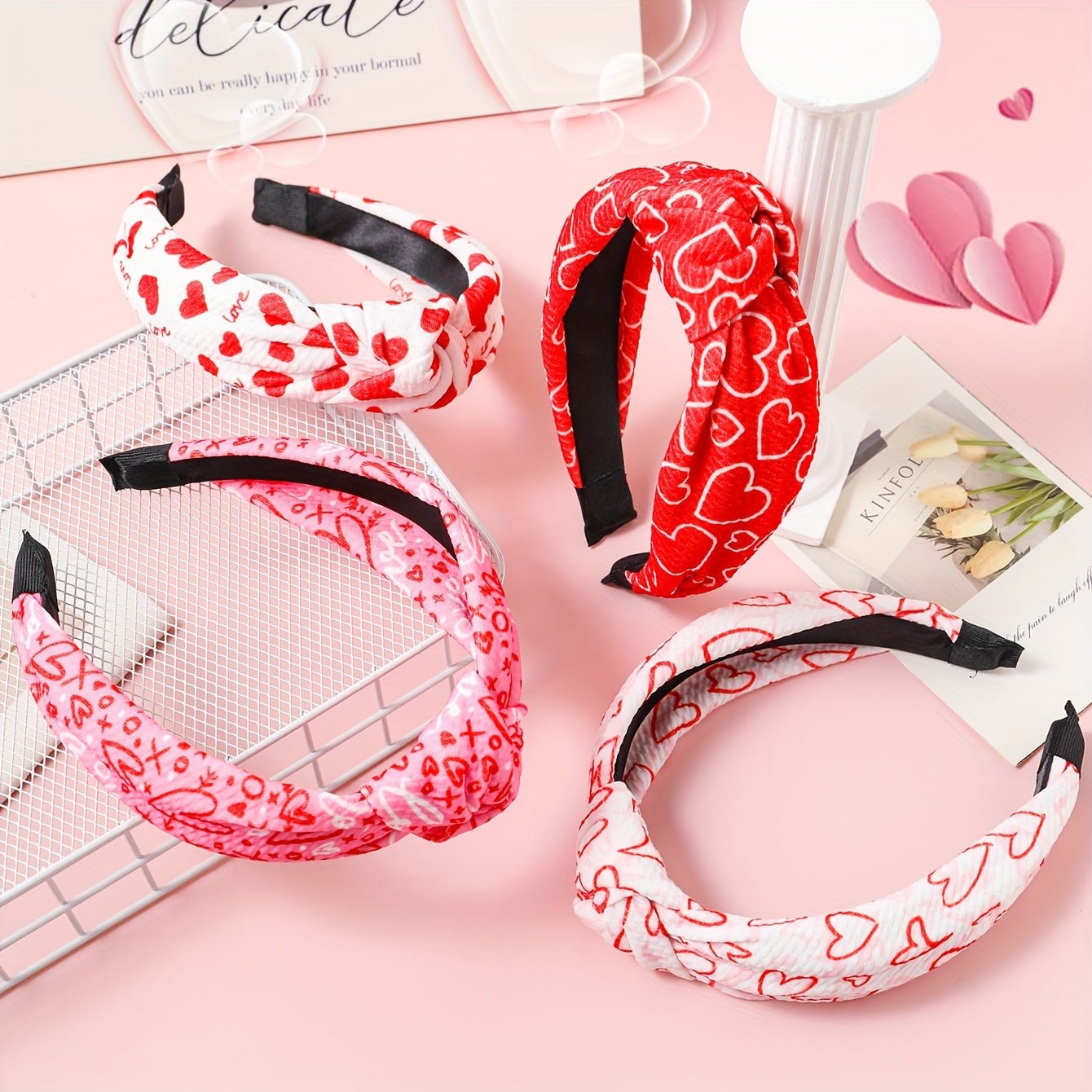 4pc LOVE Printed Hairband