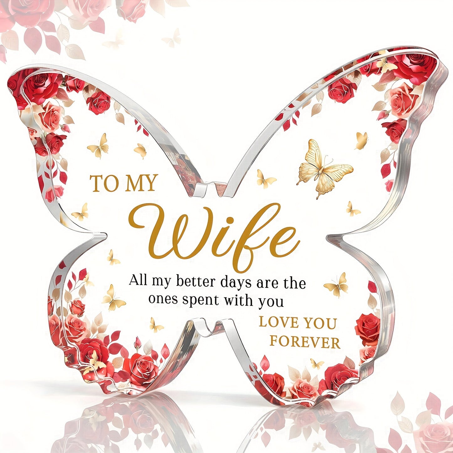 Butterfly Keepsake Plaque for Wife