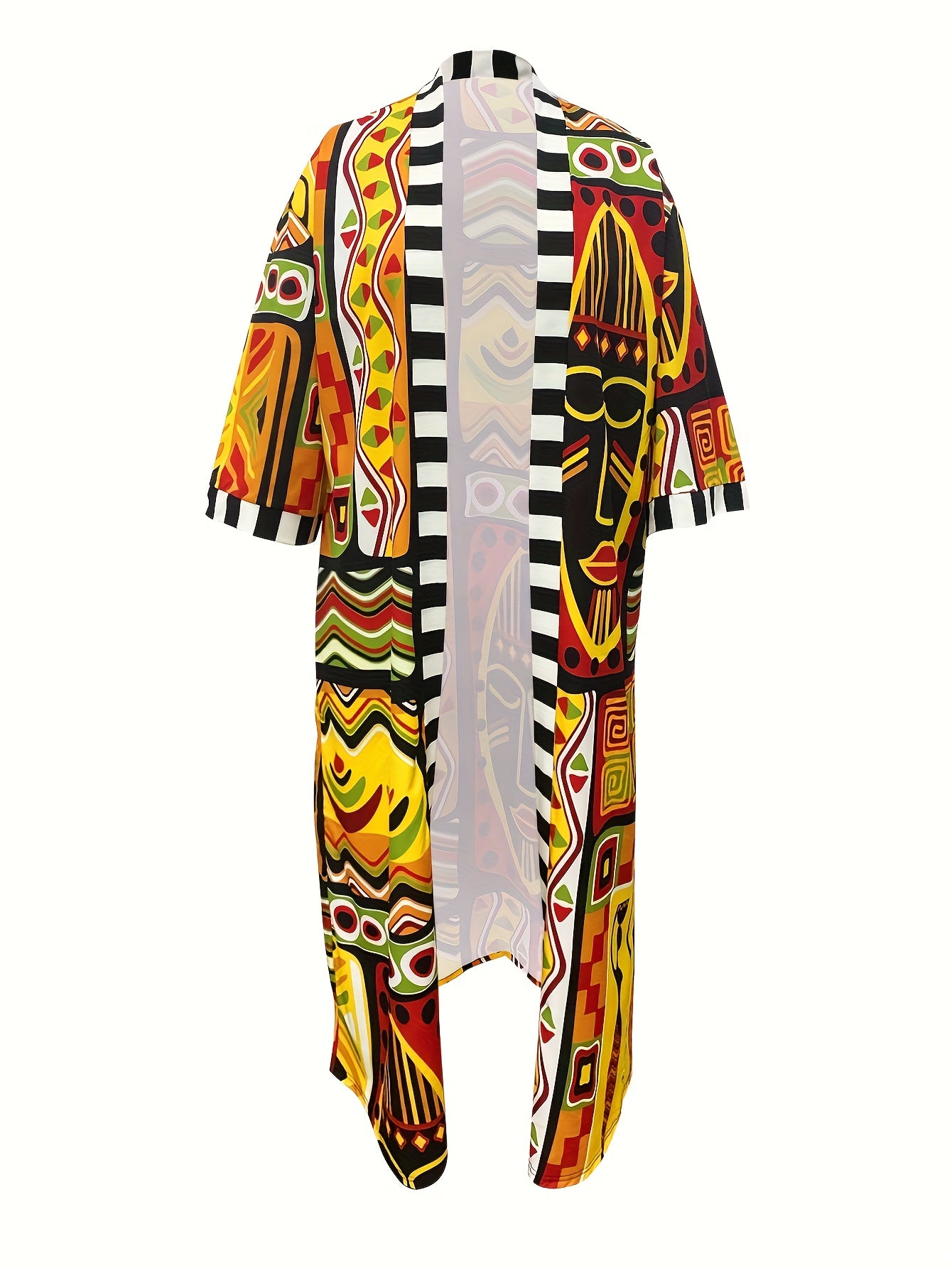 Plus Size African Geometric Print