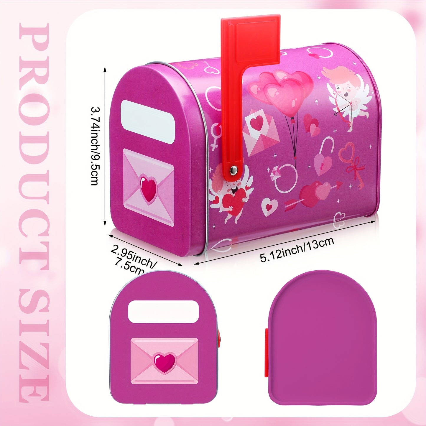 6pc Valentine Tin Mailbox