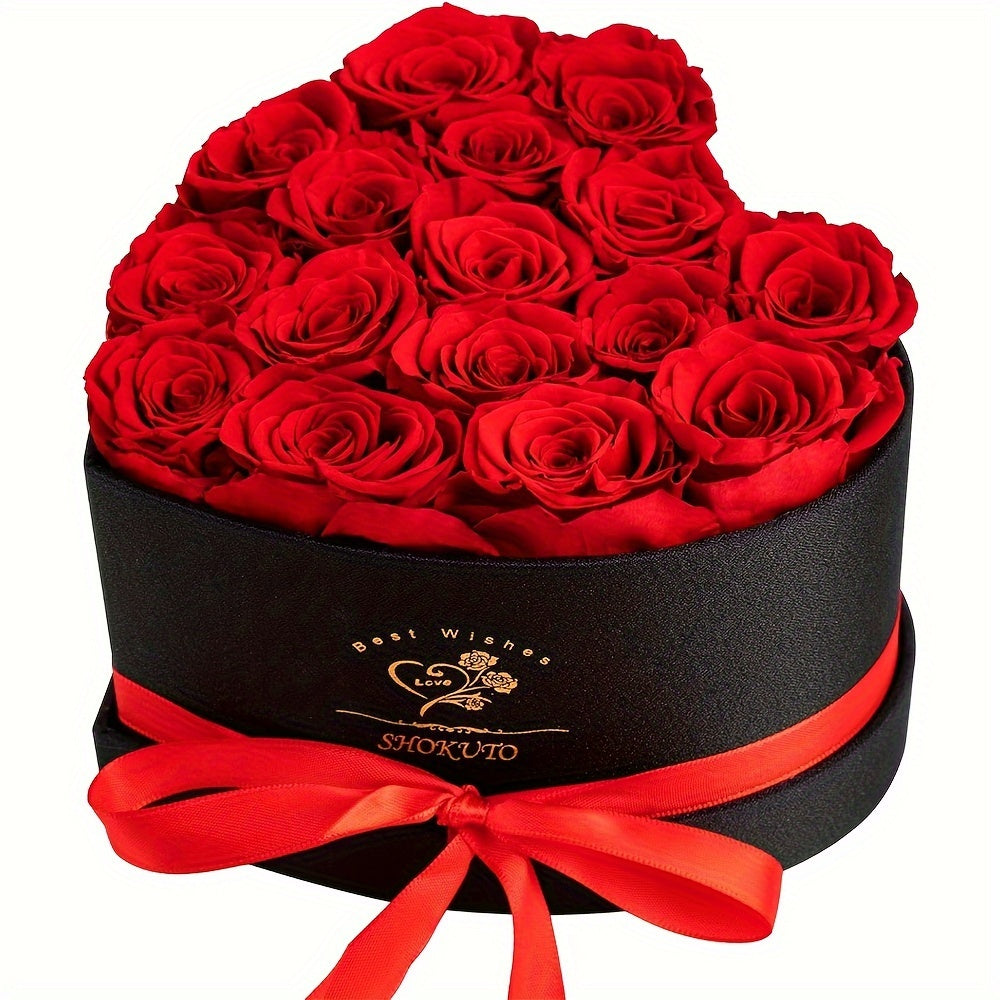 16 Forever Roses in a Heart-Shaped Box