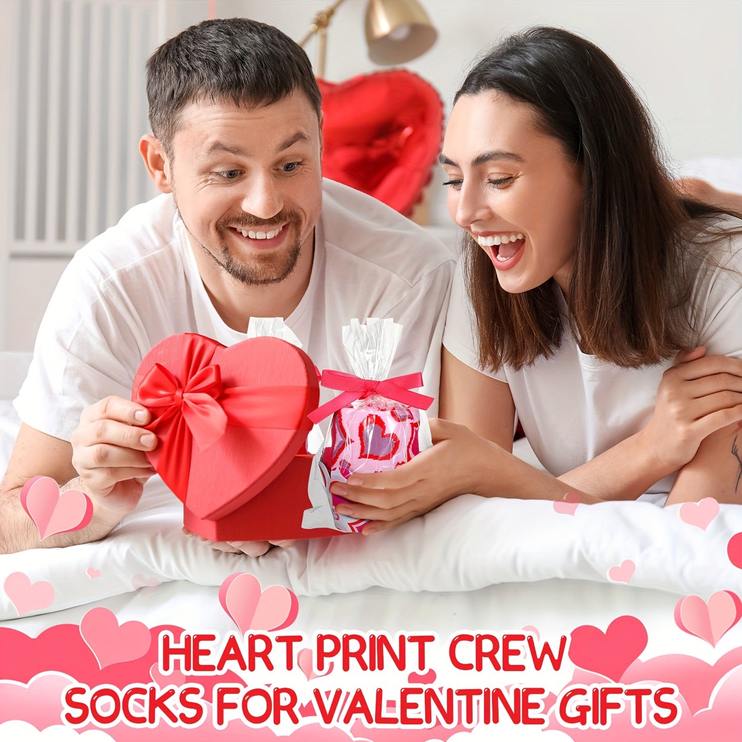 12 Pair Valentine Cupcake Socks