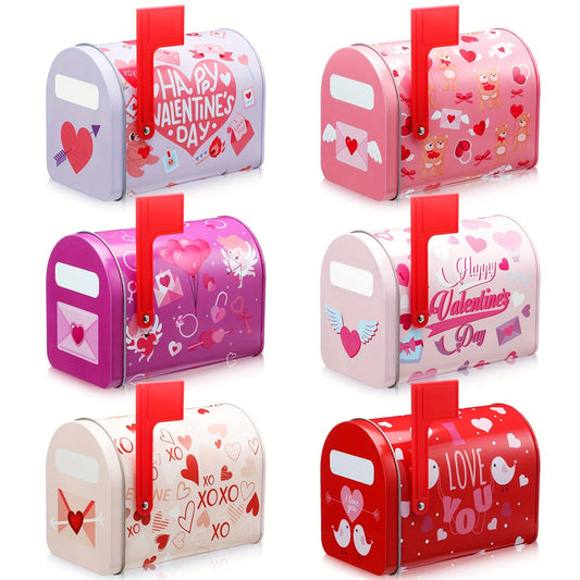 6pc Valentine Tin Mailbox