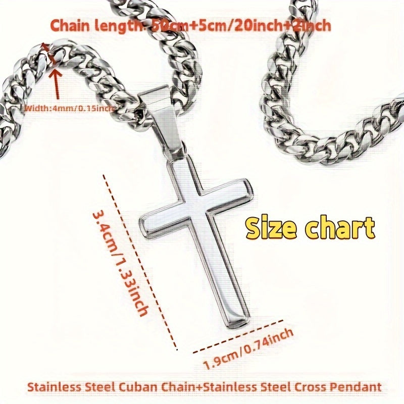 "My Son" Cuban Pendant Cross Necklace