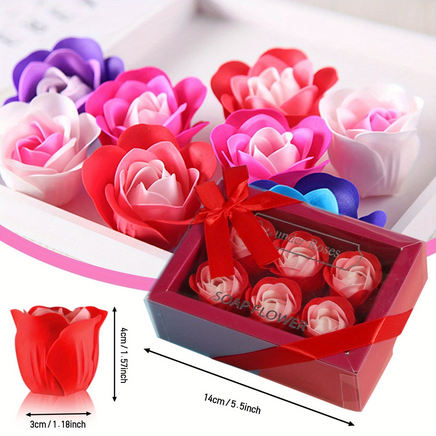 6pc Rose Soap Set