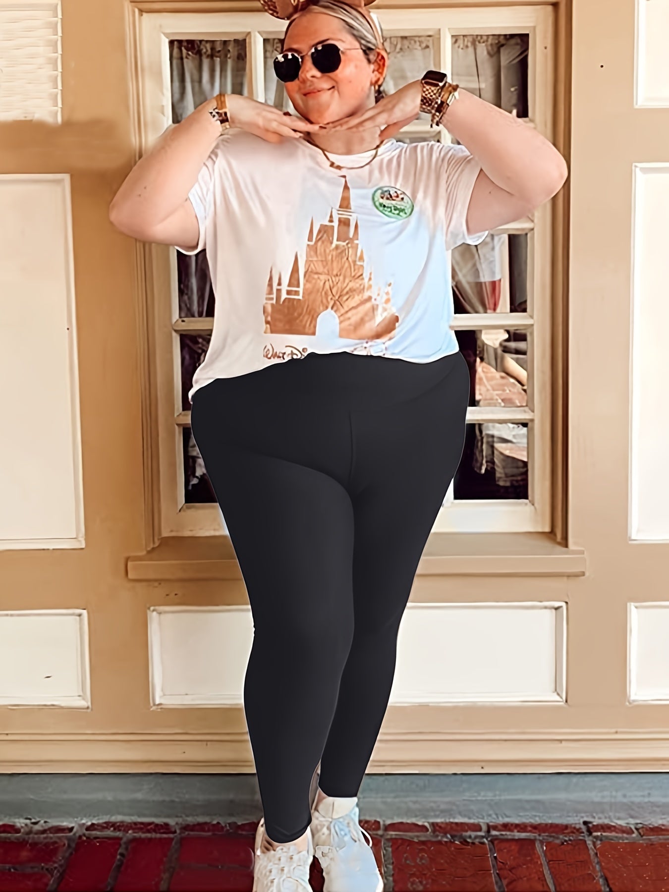 Plus Size High Waist Stretchy Leggings