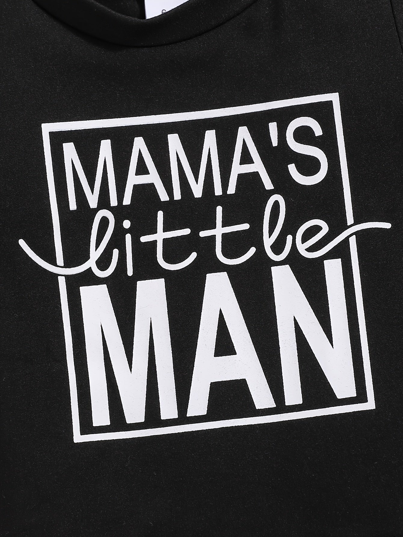 "MAMA'S Little MAN" Print Summer Set