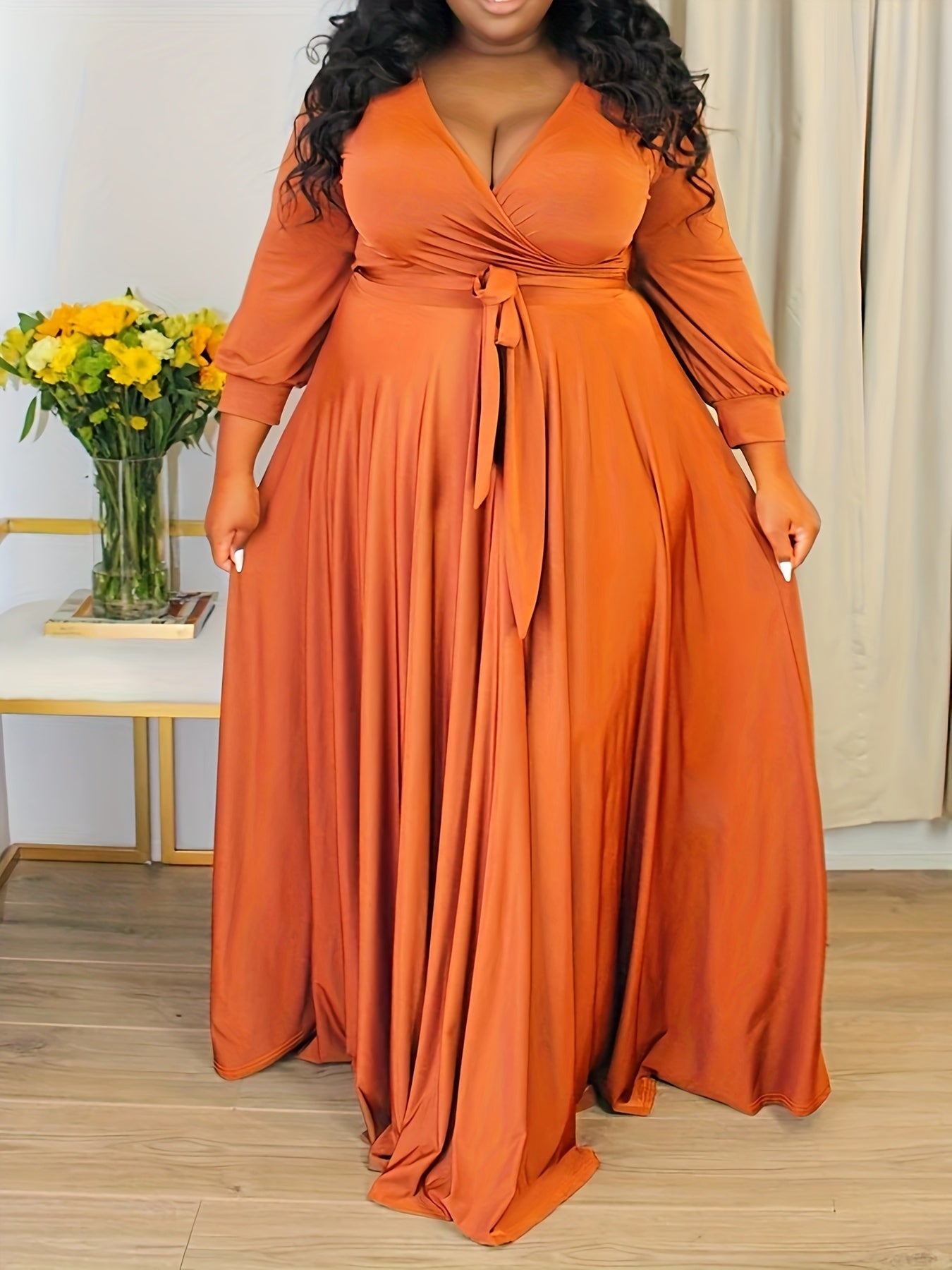 Plus Size Elegant Maxi Dress