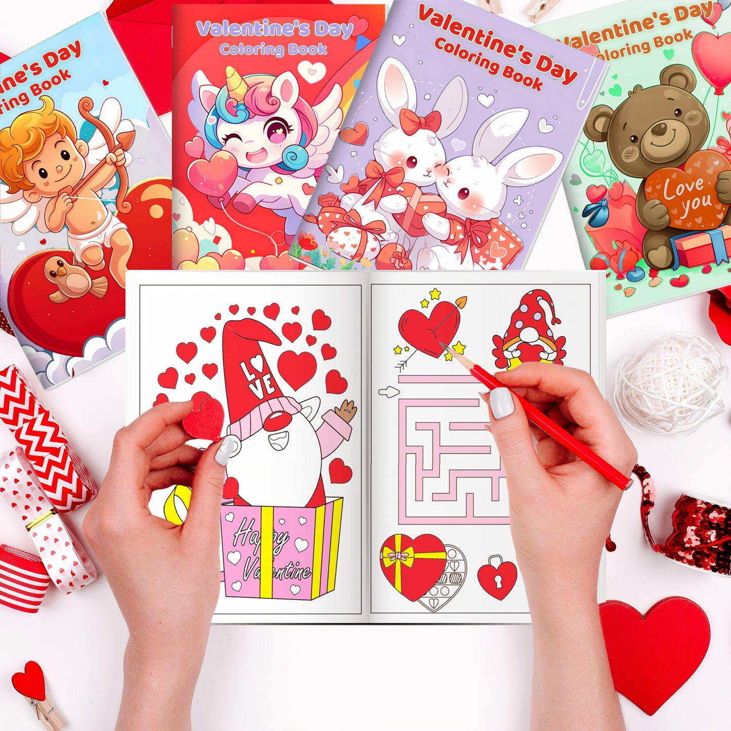 24pc Assorted Valentine's Day Coloring Books