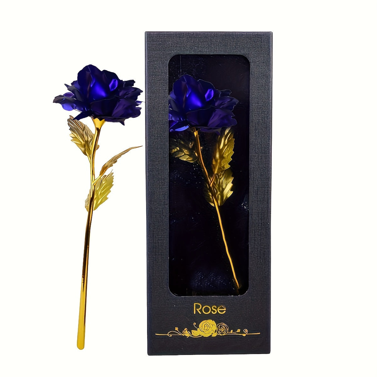 Golden Foil Rose in Gift Box