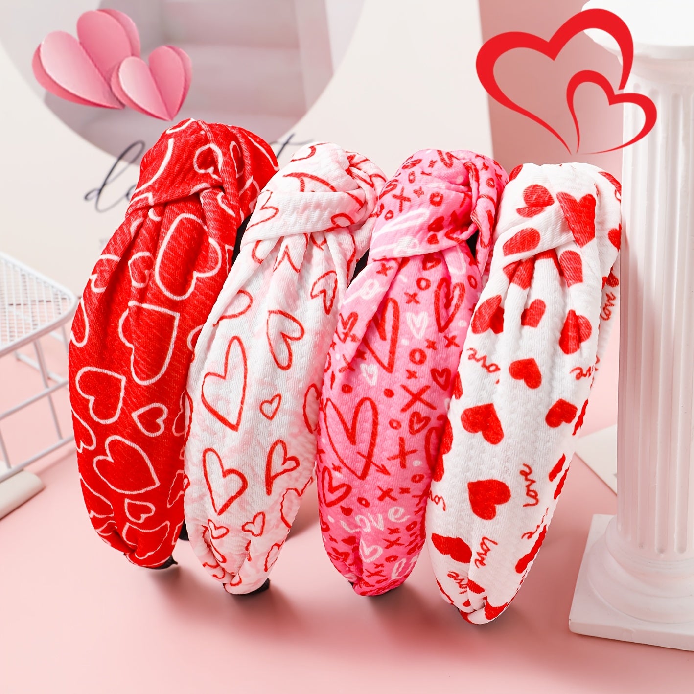 4pc LOVE Printed Hairband