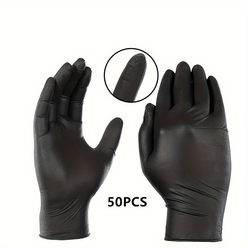 Durable Black Nitrile Gloves