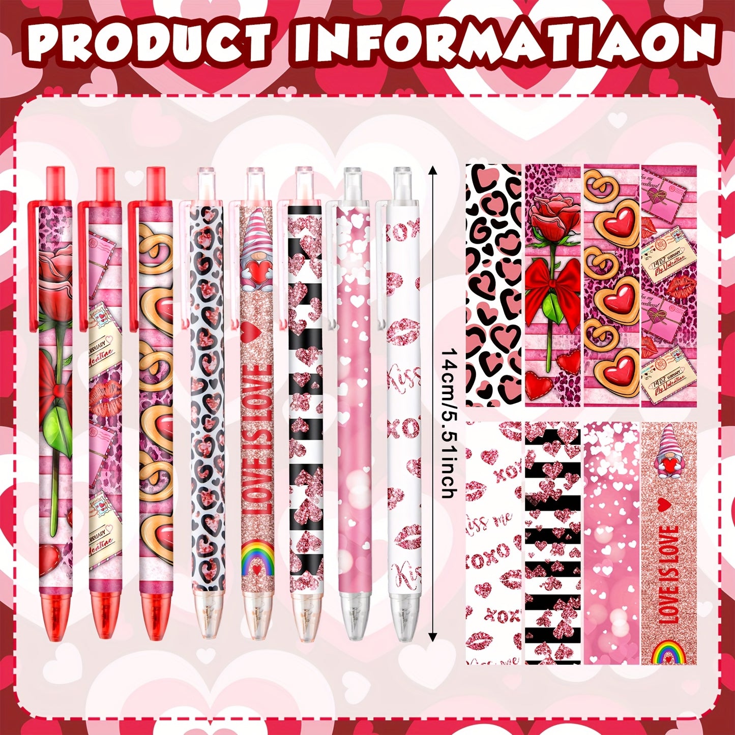 72pcs Love Pen Set