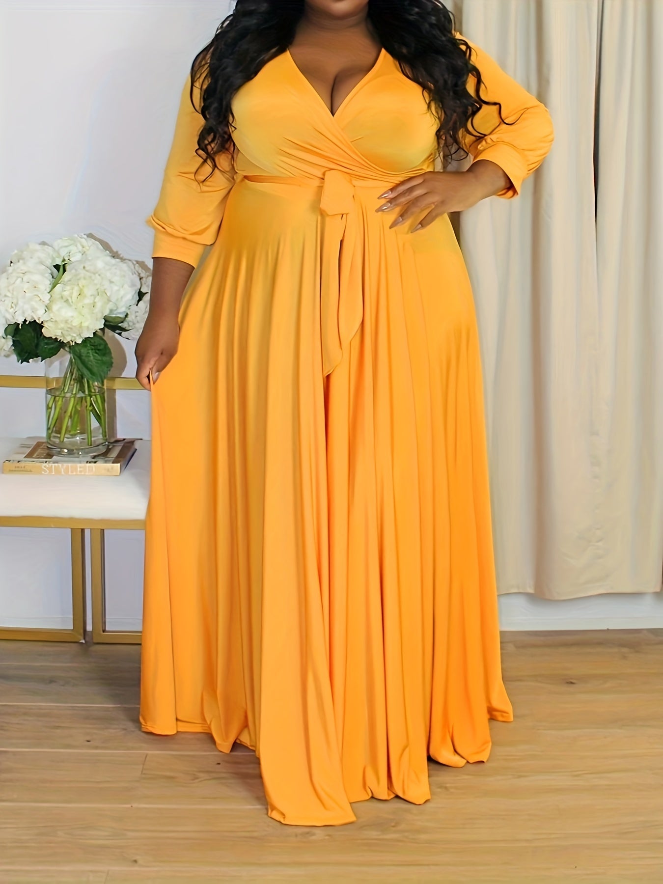 Plus Size Elegant Maxi Dress