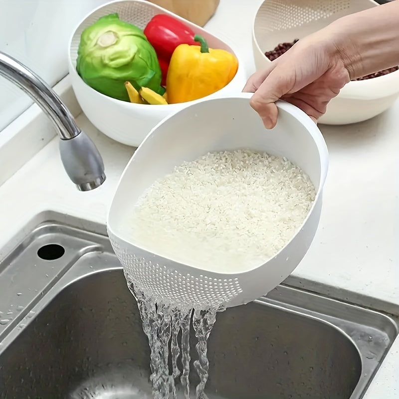 Rice Washing Bowl With Strainer