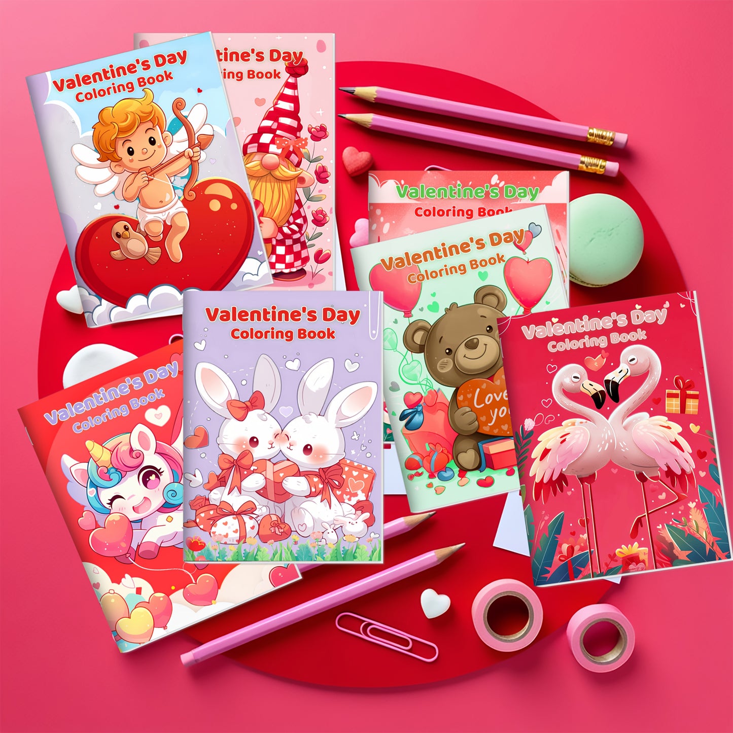 24pc Assorted Valentine's Day Coloring Books