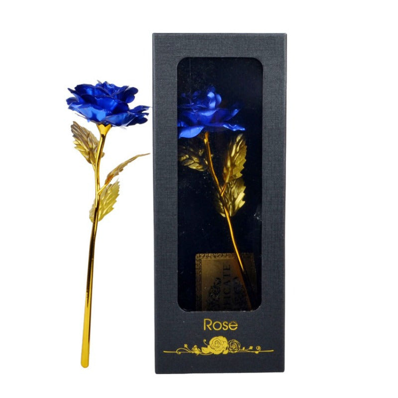 Golden Foil Rose in Gift Box