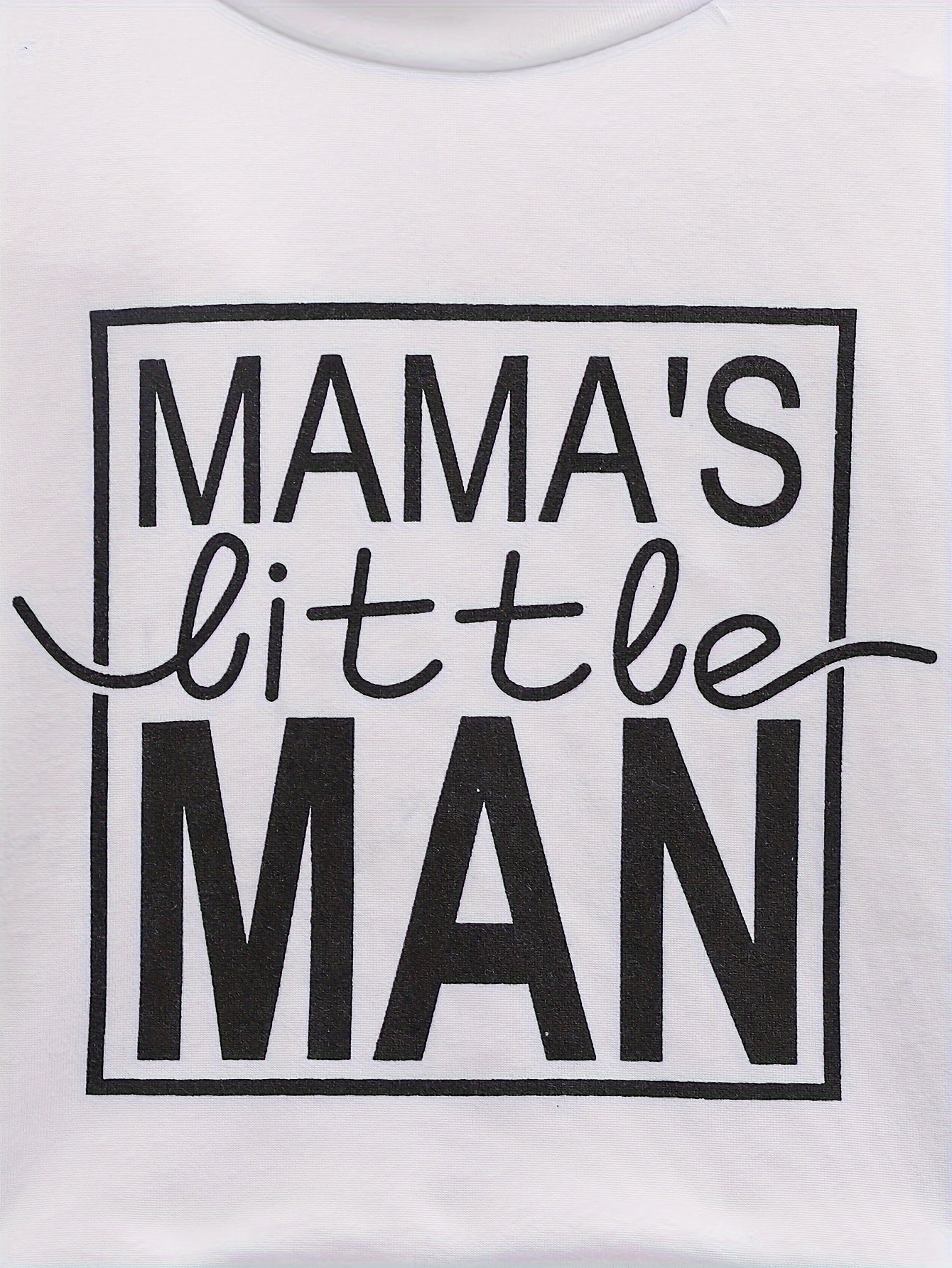 "MAMA'S Little MAN" Print Summer Set