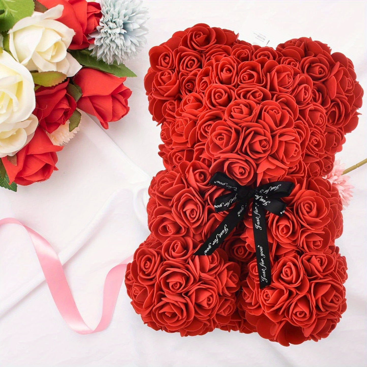 Valentine's 10" Red Rose Teddy Bear