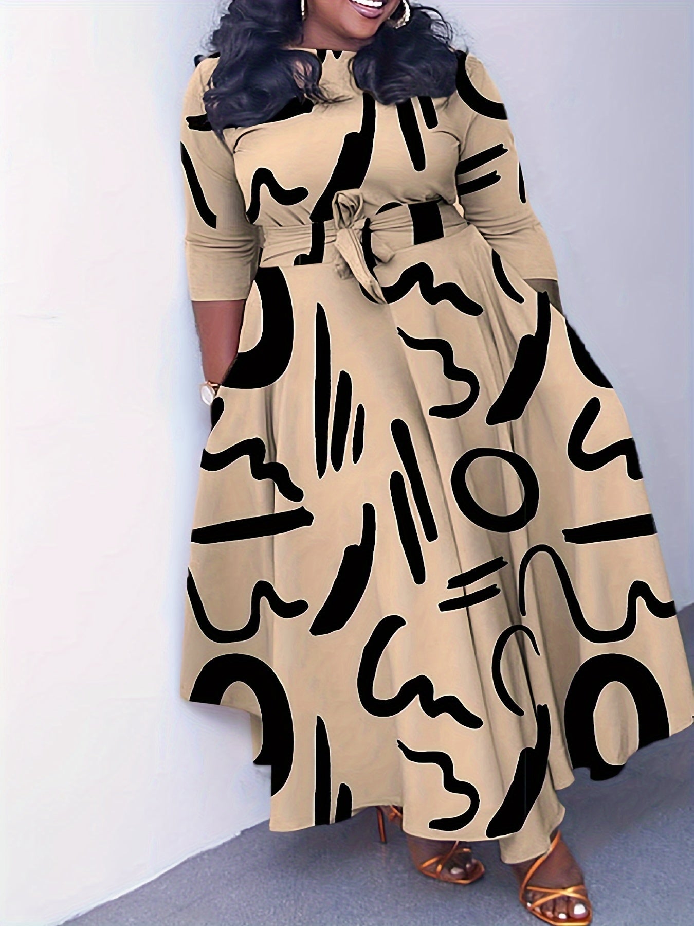 Plus Size Abstract Dress