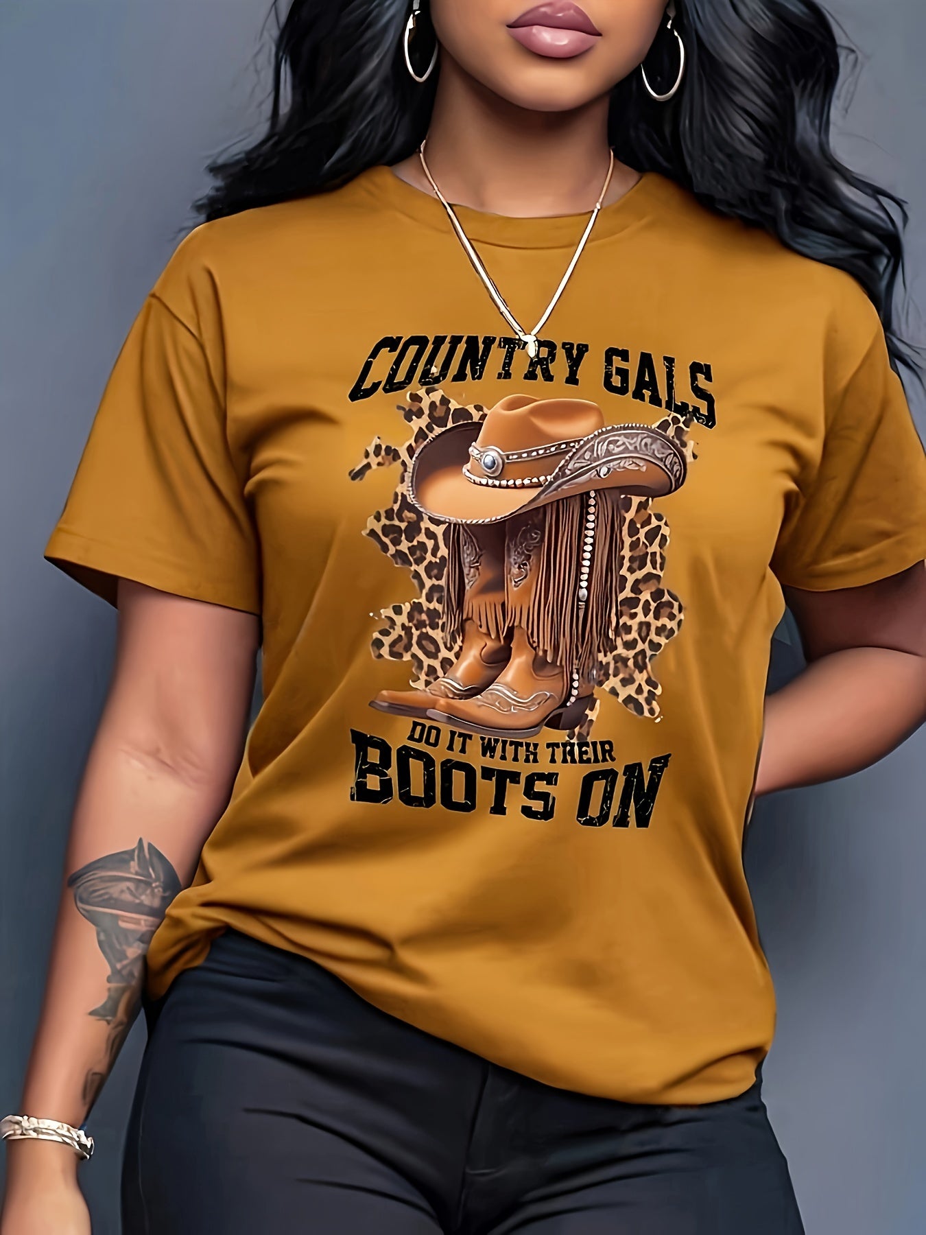 Plus Size Boots on Ground T-Shirt