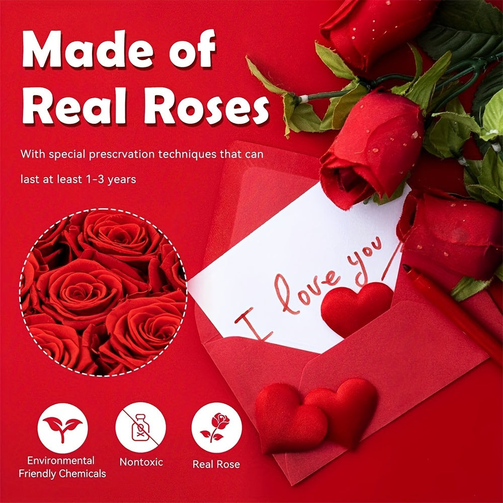 16 Forever Roses in a Heart-Shaped Box