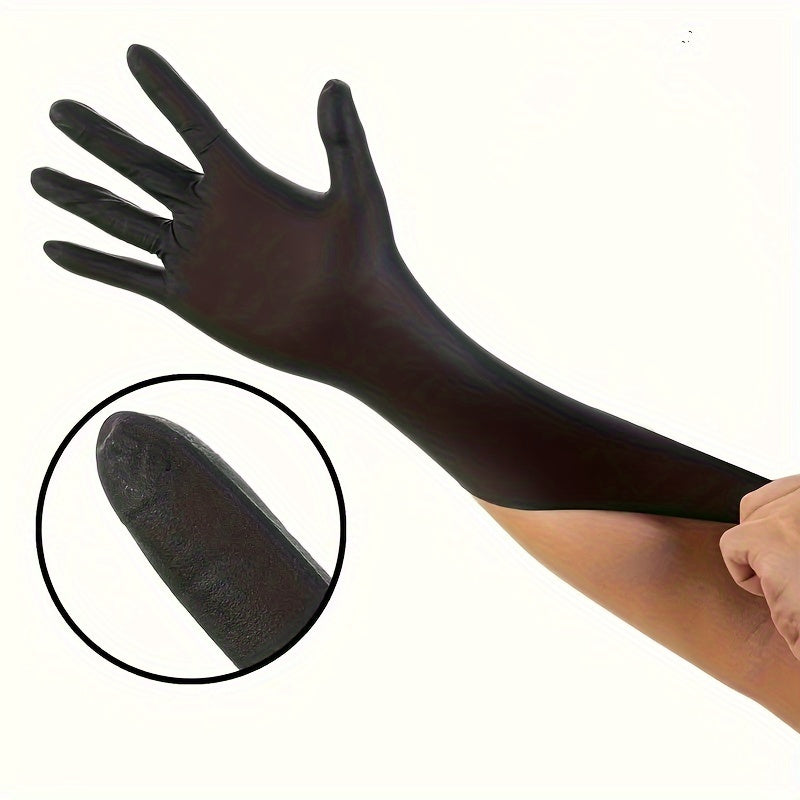 Durable Black Nitrile Gloves