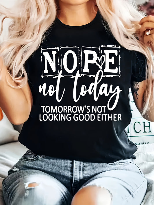 Plus Size "Nope Not Today" Tee