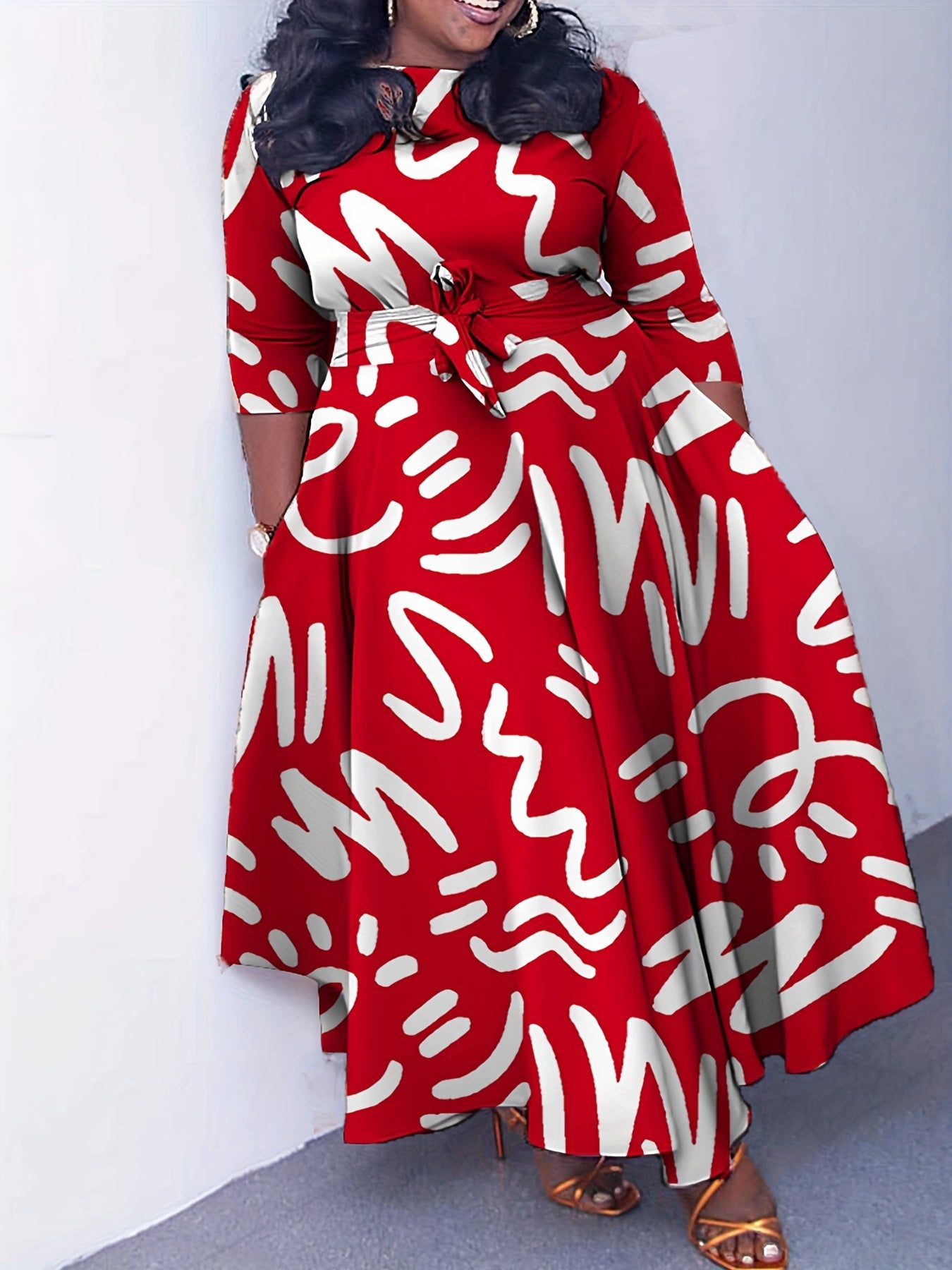 Plus Size Abstract Dress