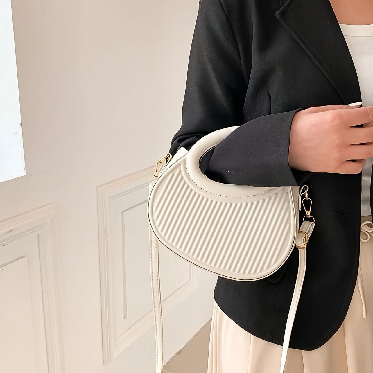 Chic Embossed Crossbody Bag